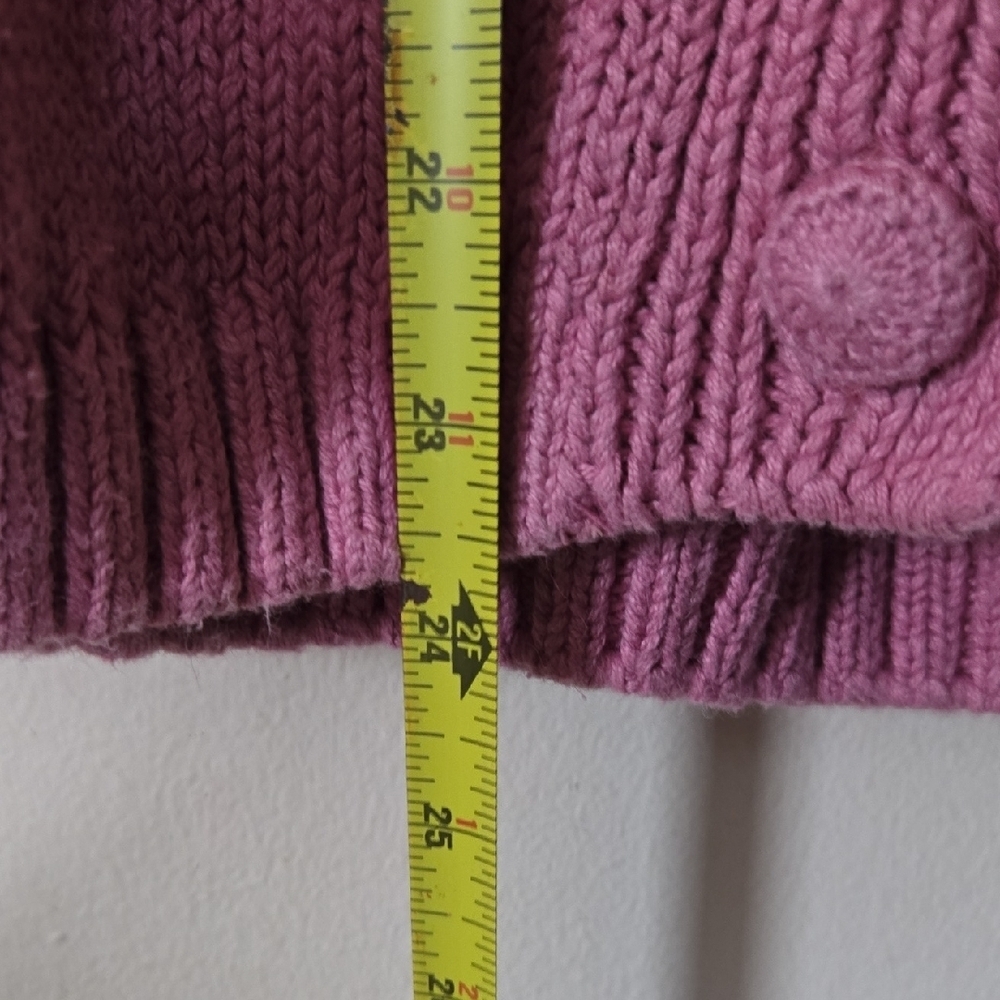 Vintage Bonnie Evans Cardigan Sz Large. Pink Mauve Rose Sweet Feminine Romantic - Picture 9 of 9